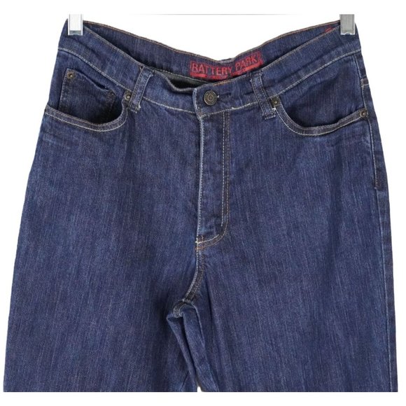 Battery Park Jeans New York & Co Women's Size 6 Tall Stretch Dark Wash Denim - Picture 2 of 11